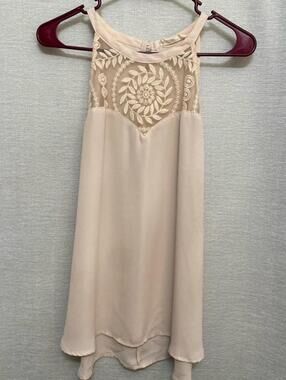 Elodie Cream Embroidered Tank Top
